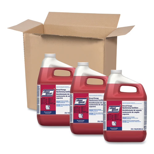 Clean Quick® Broad Range Quaternary Sanitizer, Sweet Scent, 1 gal Bottle, 3/Carton