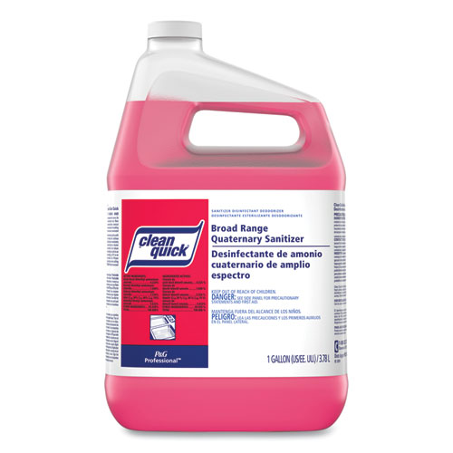Image of Clean Quick® Broad Range Quaternary Sanitizer, Sweet Scent, 1 Gal Bottle, 3/Carton