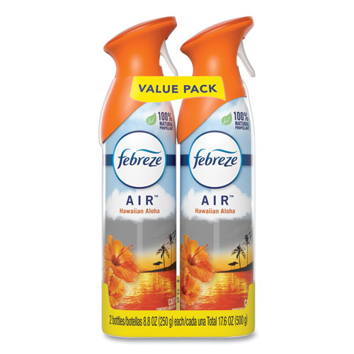 Febreze® AIR, Hawaiian Aloha, 8.8 oz Aerosol Spray, 2/Pack, 6 Packs/Carton