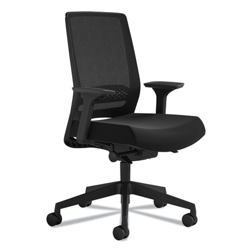Safco® Medina Deluxe Task Chair, Supports Up to 275 lb, 18" to 22" Seat Height, Black
