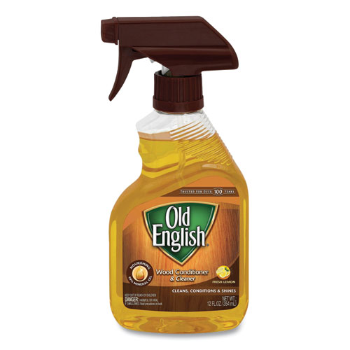 OLD ENGLISH® Lemon Oil, Furniture Polish, 12oz, Spray Bottle, 6/Carton