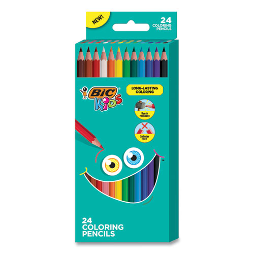 Image of Bic® Kids Coloring Pencils, 0.7 Mm, Hb2 (#2), Assorted Lead, Assorted Barrel Colors, 24/Pack