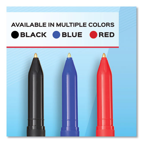 Write Bros. Ballpoint Pen, Stick, Bold 1.2 mm, Red Ink, Red Barrel, Dozen