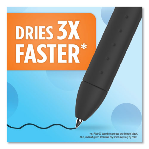 Image of Paper Mate® Inkjoy Gel Pen, Stick, Medium 0.7 Mm, Black Ink, Black Barrel, Dozen