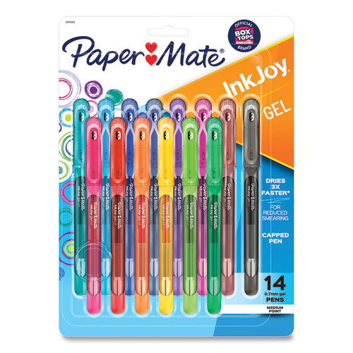 Image of Paper Mate® Inkjoy Gel Pen, Stick, Medium 0.7 Mm, Assorted Ink And Barrel Colors, 14/Pack