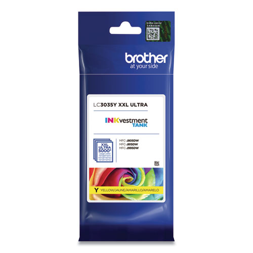 Brother Lc3035Y Inkvestment Ultra High-Yield Ink, 5,000 Page-Yield, Yellow