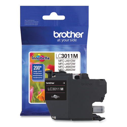 Image of Brother Lc3011M Ink, 200 Page-Yield, Magenta