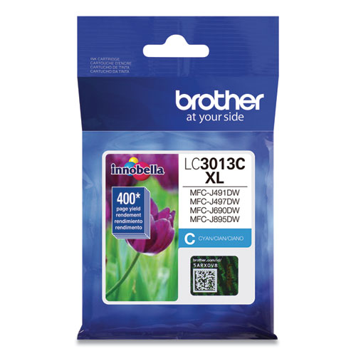 Brother Lc3013C High-Yield Ink, 400 Page-Yield, Cyan