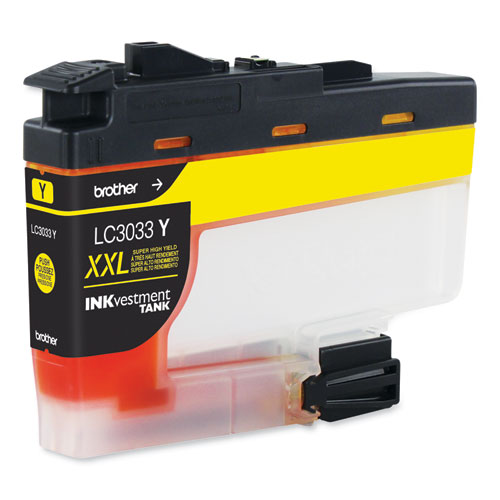Image of Brother Lc3033Y Inkvestment Super High-Yield Ink, 1,500 Page-Yield, Yellow