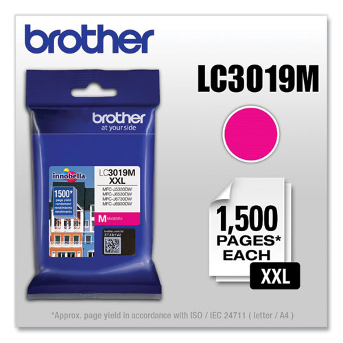 Brother Lc3019M Innobella Super High-Yield Ink, 1,300 Page-Yield, Magenta