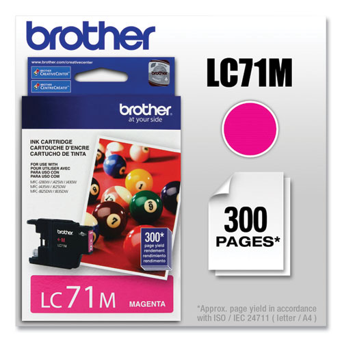Image of Brother Lc71M Innobella Ink, 300 Page-Yield, Magenta