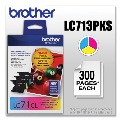 Image of Brother Lc713Pks Innobella Ink, 300 Page-Yield, Cyan/Magenta/Yellow