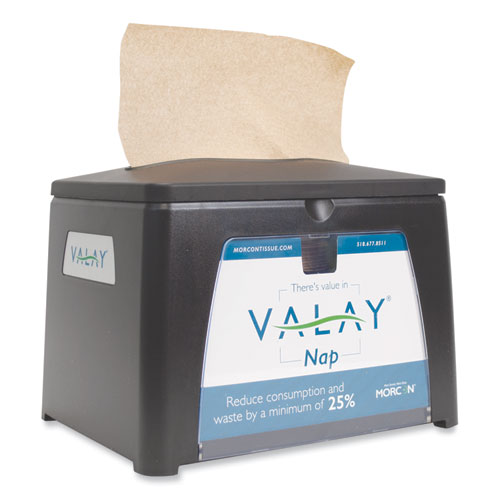 Image of Morcon Tissue Valay Table Top Napkin Dispenser, 6.5 X 8.4 X 6.3, Black