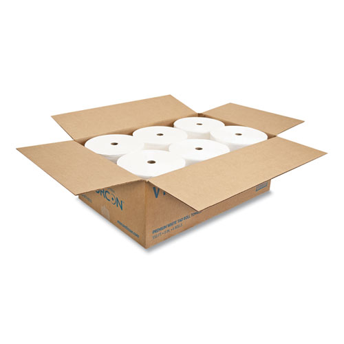 Image of Morcon Tissue Valay Proprietary Tad Roll Towels, 1-Ply, 7.5" X 550 Ft, White, 6 Rolls/Carton