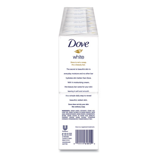 Dove® White Beauty Bar, Light Scent, 3.75 Oz, 72/Carton