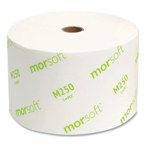 Image of Morcon Tissue Small Core Bath Tissue, Septic Safe, 2-Ply, White, 1,250/Roll, 24 Rolls/Carton
