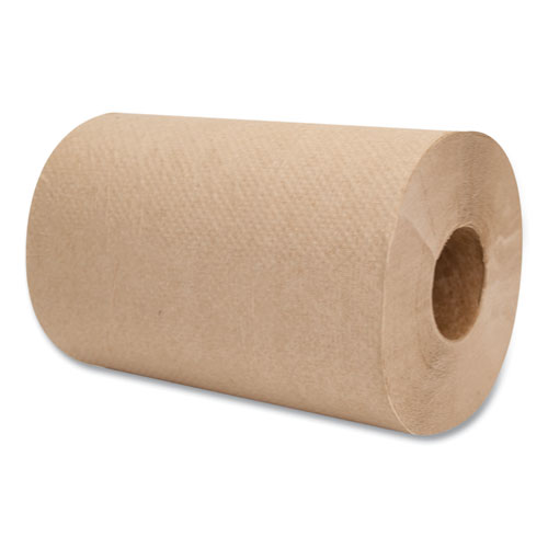 Image of Morcon Tissue Morsoft Universal Roll Towels, 1-Ply, 8" X 350 Ft, Brown, 12 Rolls/Carton