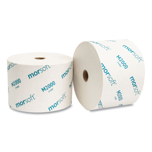 Small Core Bath Tissue, Septic Safe, 1-Ply, White, 2,000 Sheets/Roll, 24 Rolls/Carton