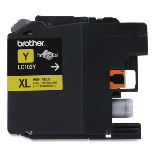 Image of Brother Lc103Y Innobella High-Yield Ink, 600 Page-Yield, Yellow