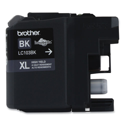 Image of Brother Lc103Bk Innobella High-Yield Ink, 600 Page-Yield, Black