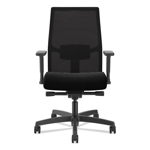 Image of Hon® Ignition 2.0 4-Way Stretch Mid-Back Mesh Task Chair, Supports Up To 300 Lb, 17" To 21" Seat Height, Black