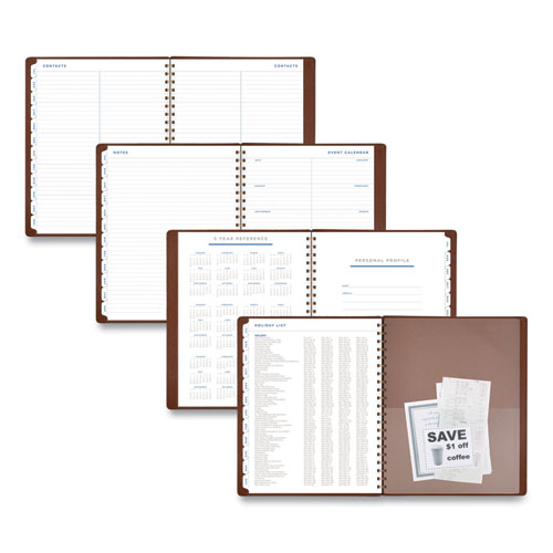 Signature Collection Academic Weekly/Monthly Planners, 11.5 x 8, Distressed Brown Cover, 13-Month (July-July): 2024-2025