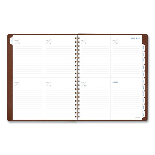 Image of At-A-Glance® Signature Collection Academic Weekly/Monthly Planners, 11.5 X 8, Distressed Brown Cover, 13-Month (July-July): 2023-2024
