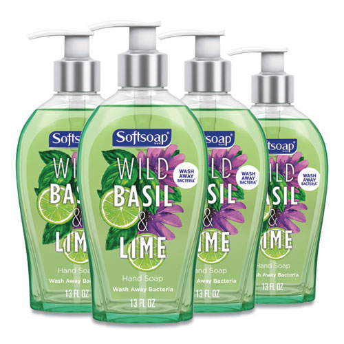 Softsoap® Premium Liquid Hand Soap, Basil And Lime, 13 Oz, 4/Carton