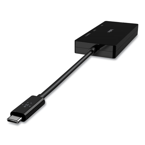 USB-C Video Adapter, Display Port; DVI; HDMI; USB-C; VGA, 4.33" Black