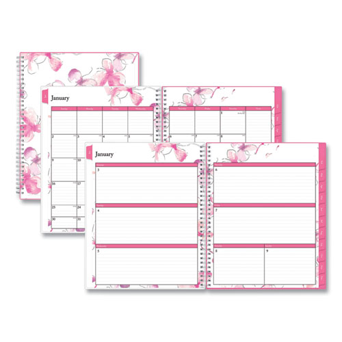 Blue Sky® Breast Cancer Awareness Weekly/Monthly Planner, 11 x 8.5, Orchid, 2022