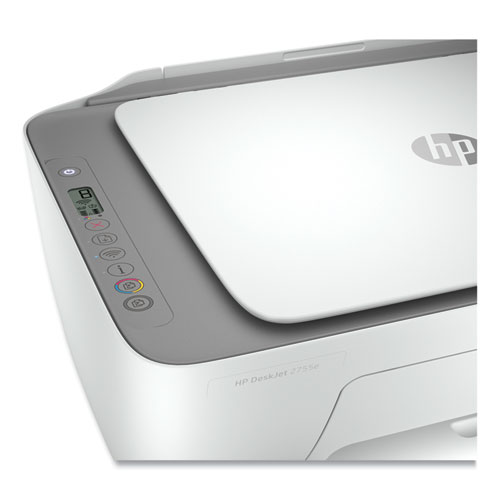 Image of Hp Deskjet 2755E Wireless All-In-One Inkjet Printer, Copy/Print/Scan