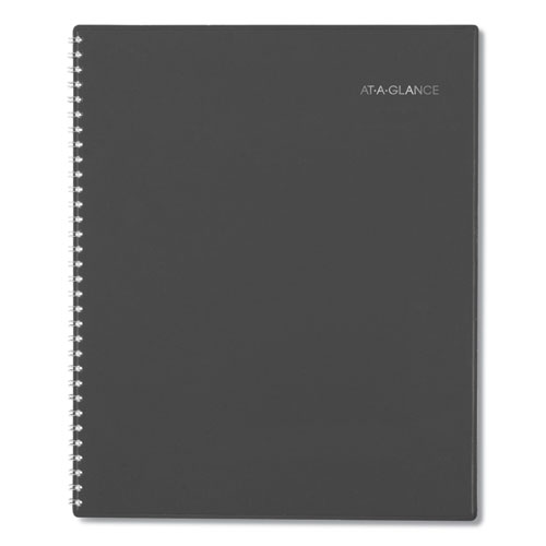 DayMinder Academic Weekly/Monthly Desktop Planner, Timed Appointments, 11 x 8, Charcoal Cover, 12-Month(July-June): 2022-2023