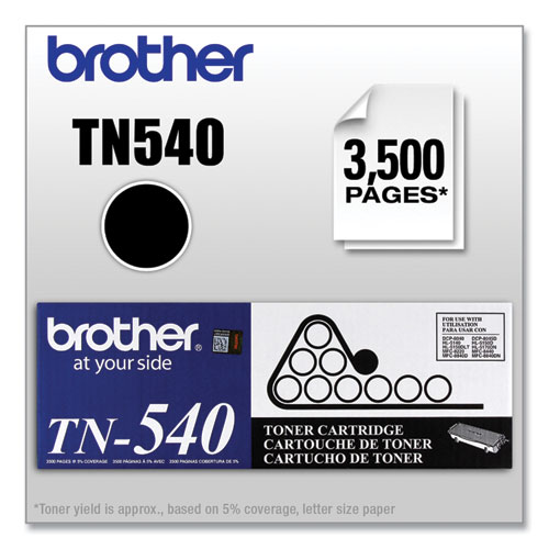 TN540 Toner, 3,500 Page-Yield, Black