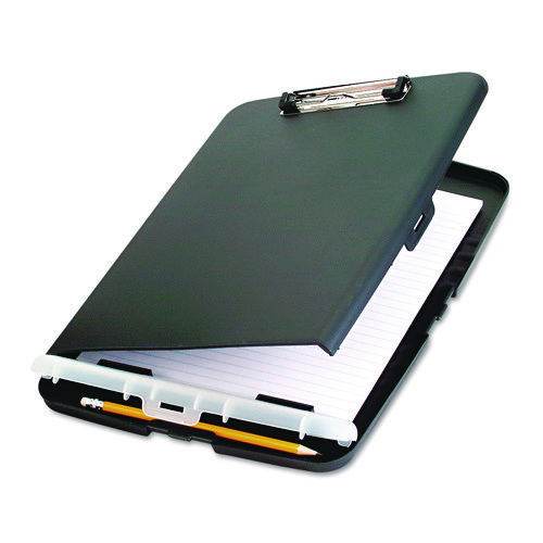 Officemate Low Profile Storage Clipboard, 0.5" Clip Capacity, Holds 8.5 x 11 Sheets, Charcoal