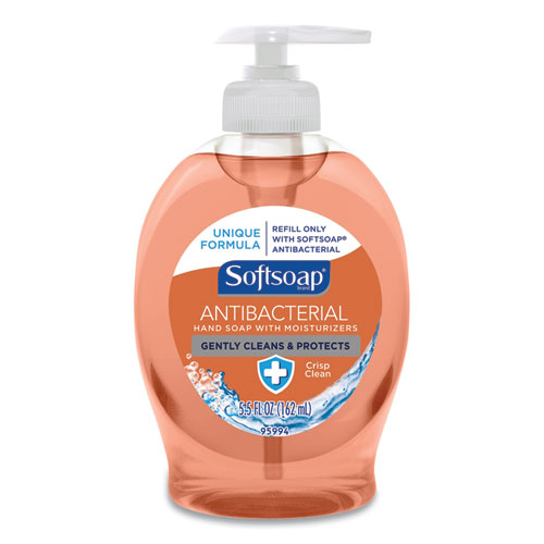 Antibacterial Hand Soap, Crisp Clean, 5.5 oz Pump Bottle, 12/Carton
