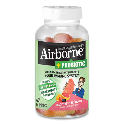 Immune Support Plus Probiotic Gummies, Assorted Fruit Flavors, 42/Bottle