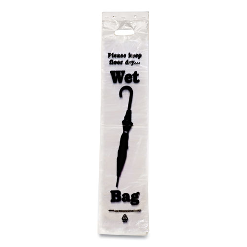 Tatco Wet Umbrella Bags, 7" x 31", Clear, 1,000/Box
