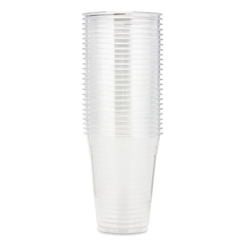 Image of Dixie® Clear Plastic Pete Cups, 16 Oz, 50/Sleeve, 20 Sleeves/Carton