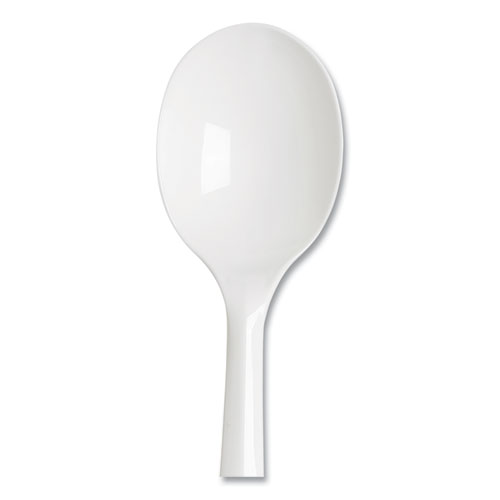 Image of Dixie® Plastic Cutlery, Mediumweight Soup Spoons, White, 1,000/Carton