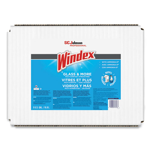 Windex® Glass Cleaner with Ammonia-D, 5 gal Bag-in-Box Dispenser