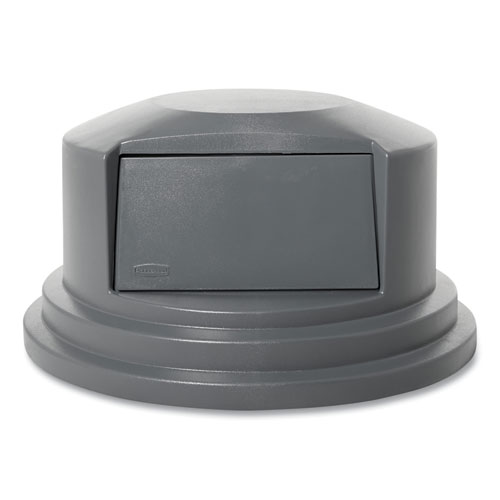 Image of Rubbermaid® Commercial Round Brute Dome Top Lid For 55 Gal Waste Containers, 27.25" Diameter, Gray