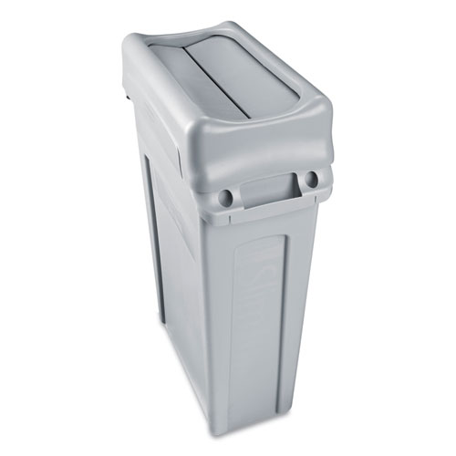 Image of Rubbermaid® Commercial Swing Lid For Slim Jim Waste Container, Gray
