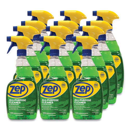 Image of Zep Commercial® All-Purpose Cleaner And Degreaser, Fresh Scent, 32 Oz Spray Bottle, 12/Carton