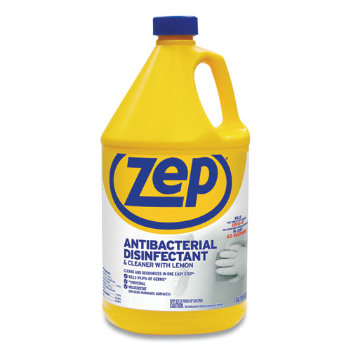 Zep Commercial® Antibacterial Disinfectant, Lemon Scent, 1 Gal, 4/Carton