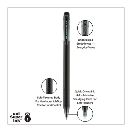 Jetstream 101 Hybrid Gel Pen, Stick, Bold 1 mm, Black Ink, Black Barrel, Dozen