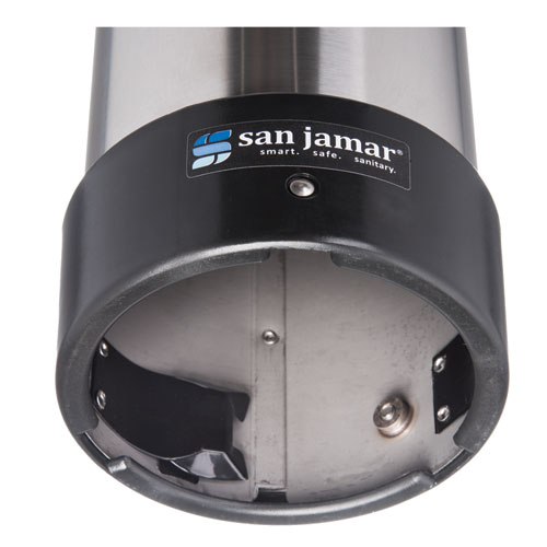 Image of San Jamar® Large Water Cup Dispenser With Removable Cap, For 12 Oz To 24 Oz Cups, Stainless Steel
