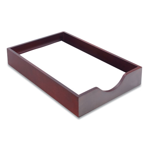 Image of Carver™ Hardwood Stackable Desk Trays, 1 Section, Legal Size Files, 10.25" X 15.25" X 2.5", Mahogany