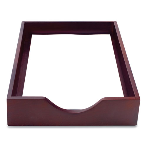 Image of Carver™ Hardwood Stackable Desk Trays, 1 Section, Legal Size Files, 10.25" X 15.25" X 2.5", Mahogany