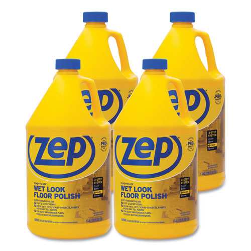 Image of Zep Commercial® Wet Look Floor Polish, 1 Gal, 4/Carton