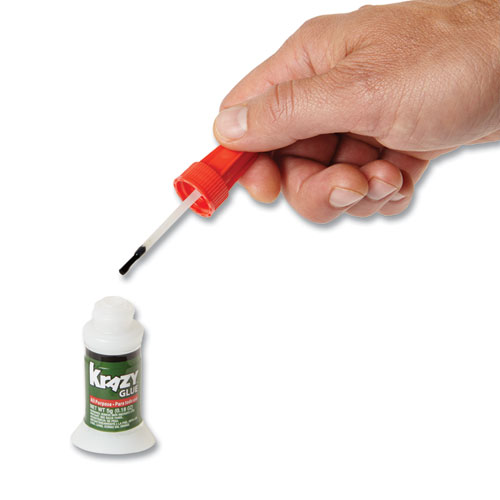 Image of Krazy Glue® All Purpose Brush-On Krazy Glue, 0.17 Oz, Dries Clear